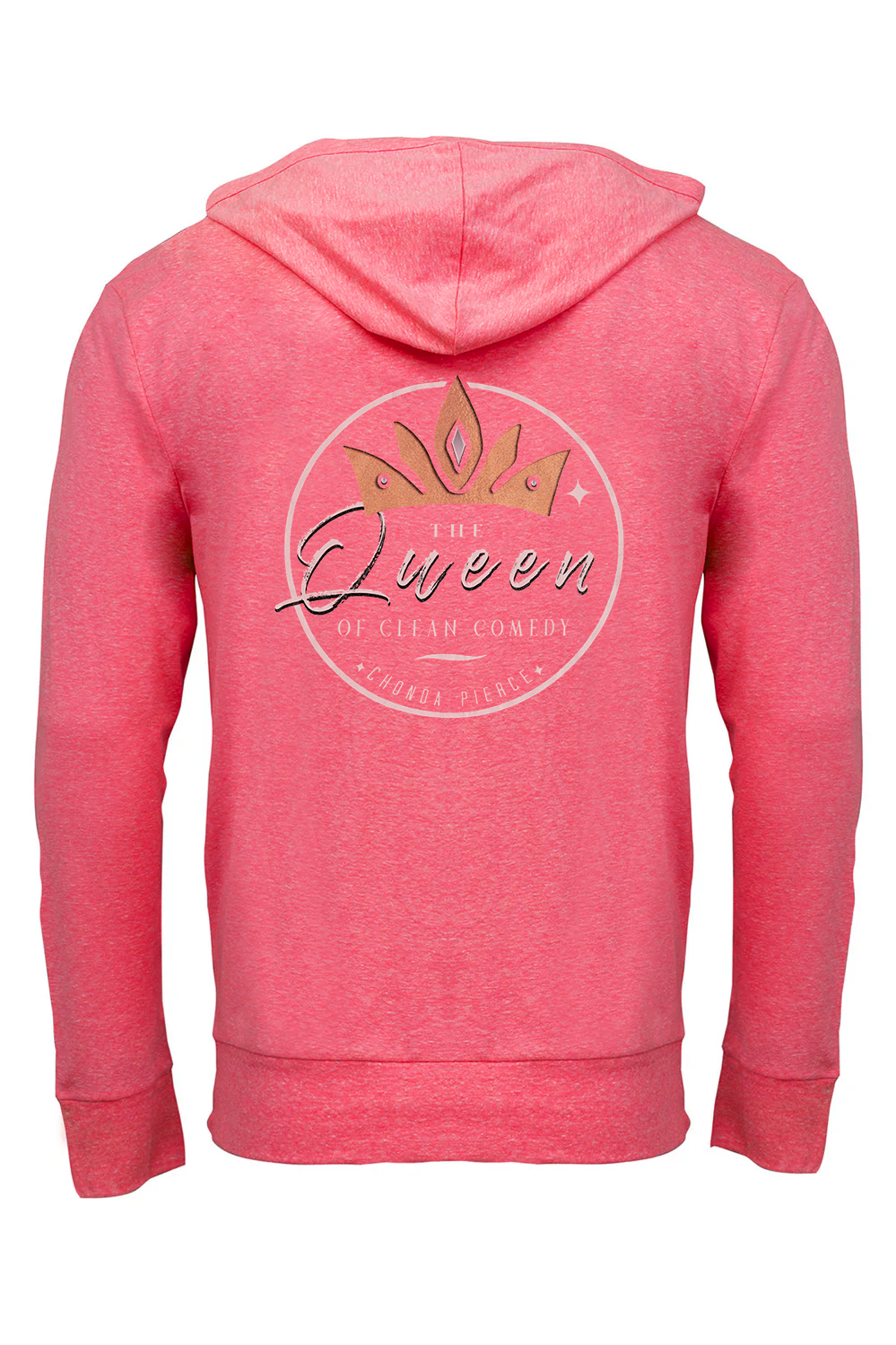 The Queen Of Clean Comedy Pink Zip Hoodie